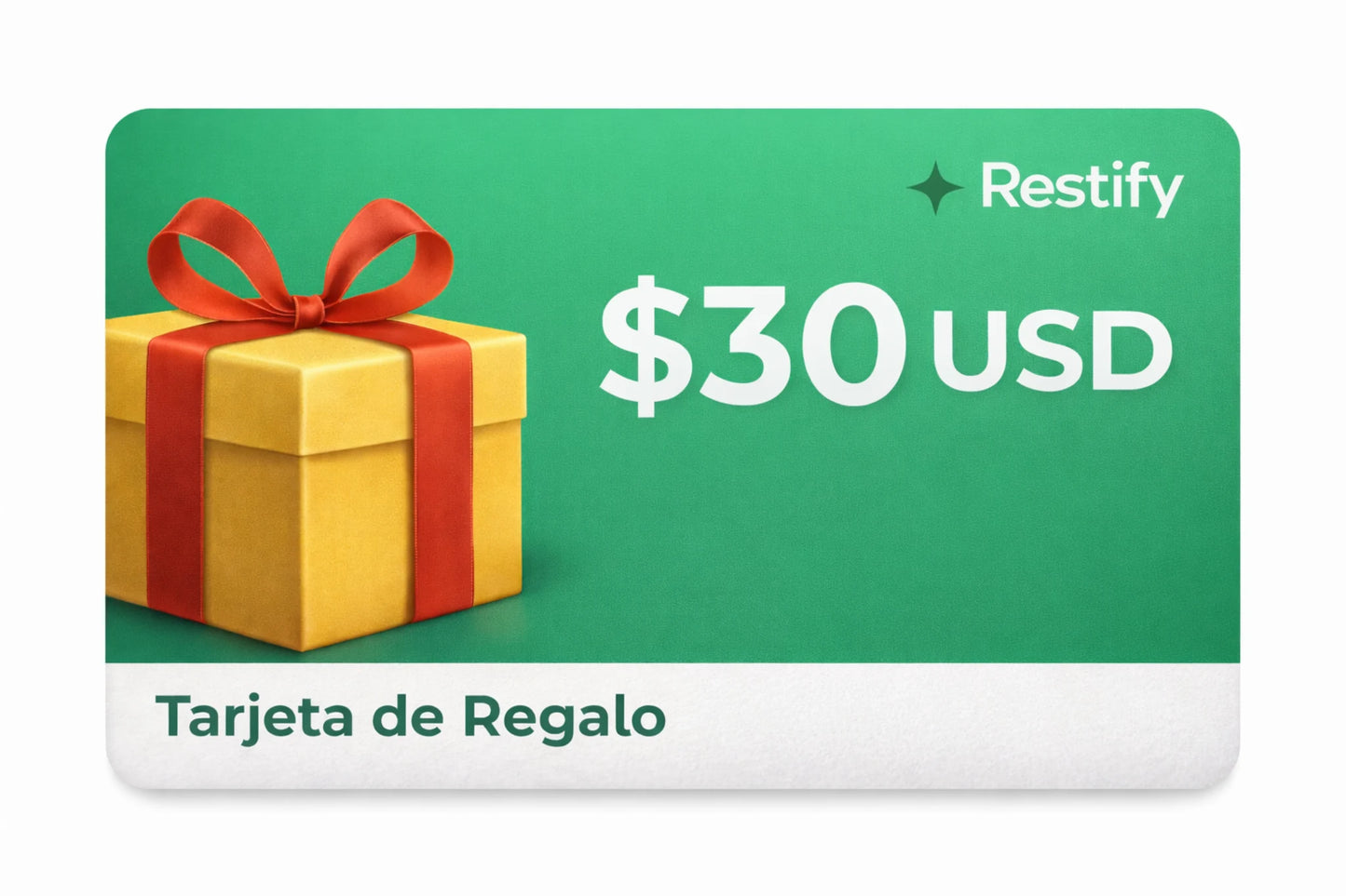 Tarjeta de $30 USD