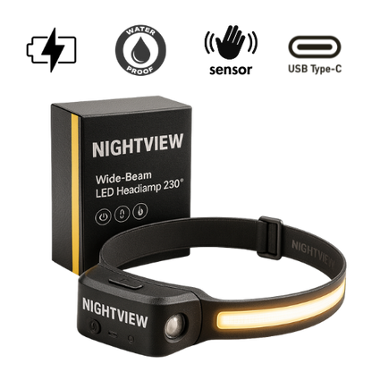 NightView™ Linterna Frontal 230°