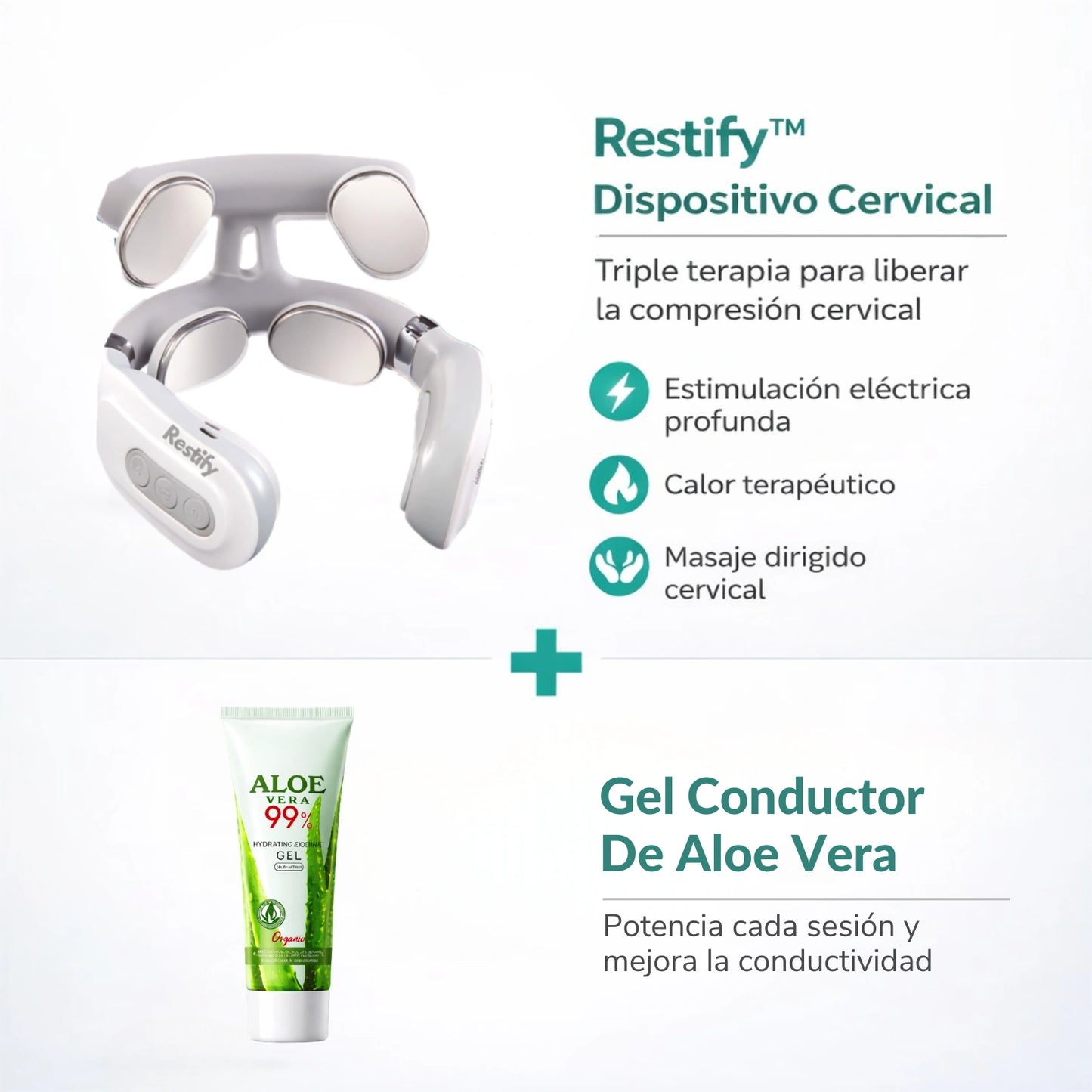 Restify™ Pro - Masaje, Pulsos Eléctricos y Calor Terapéutico